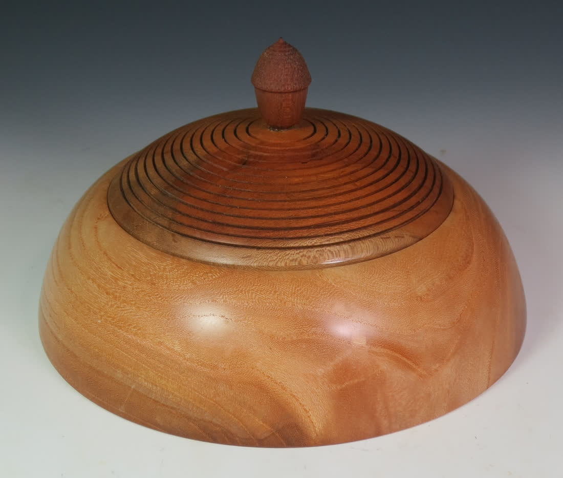 Chinese Elm Vessel with Cherry Lid (D1038)