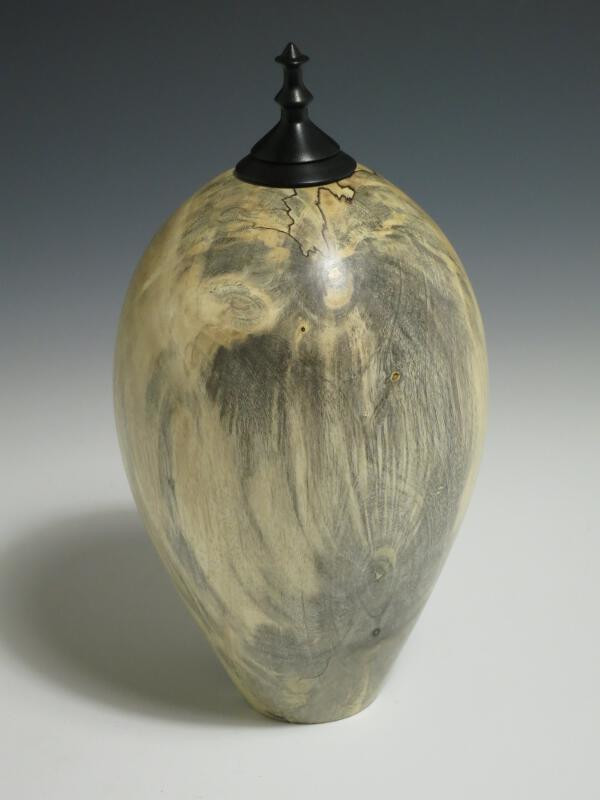 Vase of Spalted Grapefruit and Ebony (D1028)