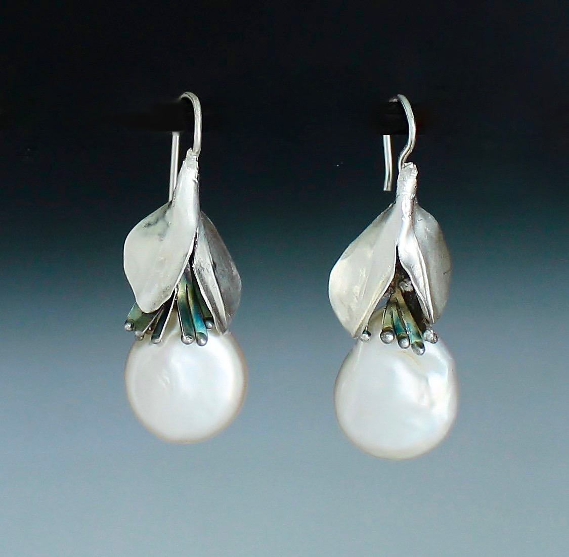 Fine Silver Pearldrop Earrings